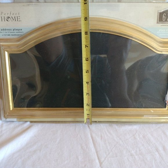 New Polished Brass Perfect Home Address Plaque 1-5 Numbers - Picture 7 of 7
